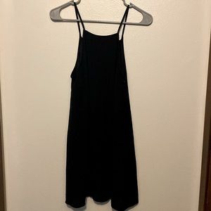 Black high neck dress